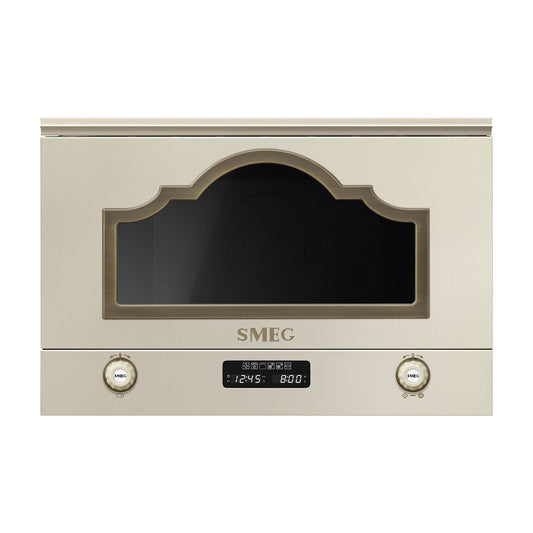 Microondas integrable Smeg MP722PO de 22 litros con grill, crema