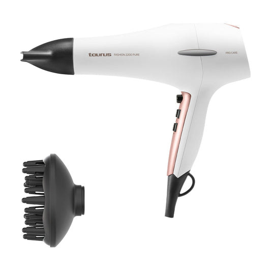 Secador de pelo Taurus Fashion 2200 Pure, 2200 W y motor AC