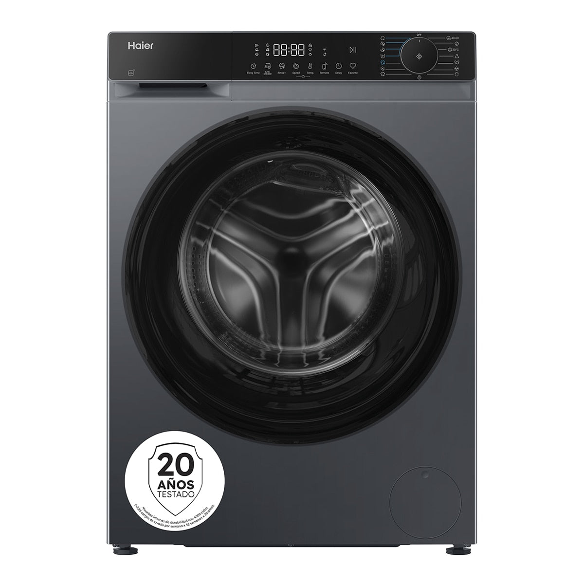 Lavadora Haier 8kg /1400 rpm, Motor Inverter, X 5 - HW80BP14357GTUIB - Antracita